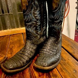 Black Lucchese boots